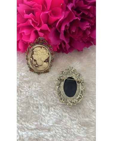 4968 Camel Broche Camafeo Grande