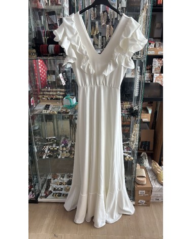 5062 Blanco Vestido Anastasha Flamenca