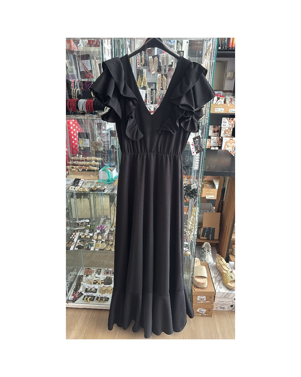 5063 Negro Vestido Anastasha Flamenca