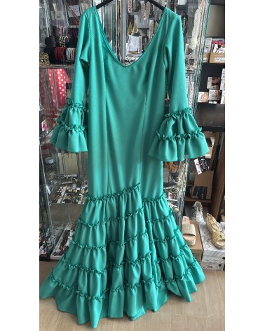 5073 V. Agua Vestido Subida Flamenca