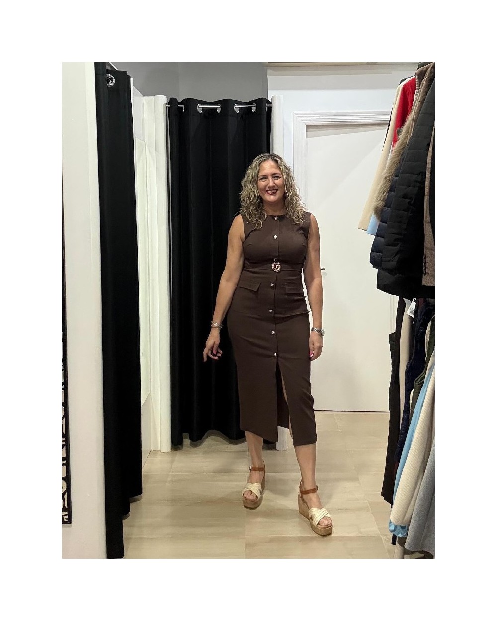 5077  Chocolate Vestido Katia