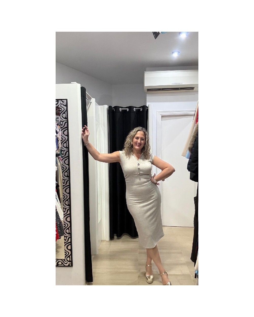 5082 Beige Vestido Leo