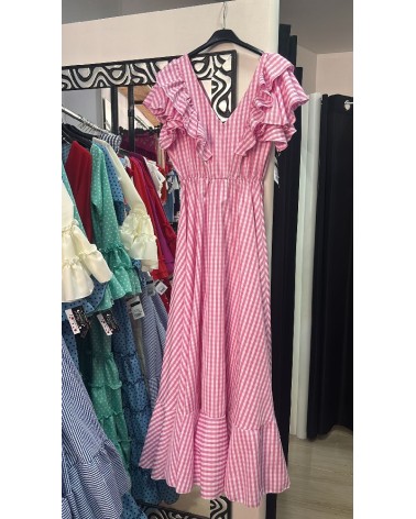 5089 Rosa Vestido Abigail Flamenca