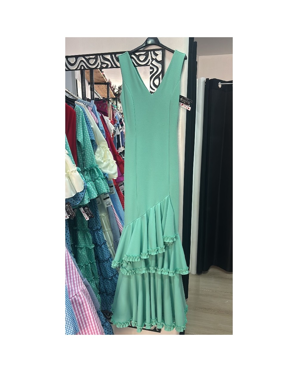 5092 V. Agua Vestido Pepa Flamenca