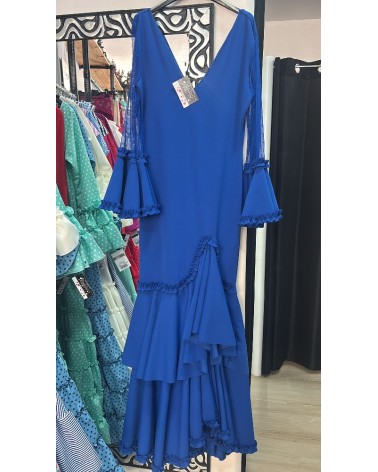 5094 Azul Vestido Copla Plumeti