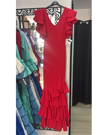 5096 Rojo Vestido Almanza flamenca