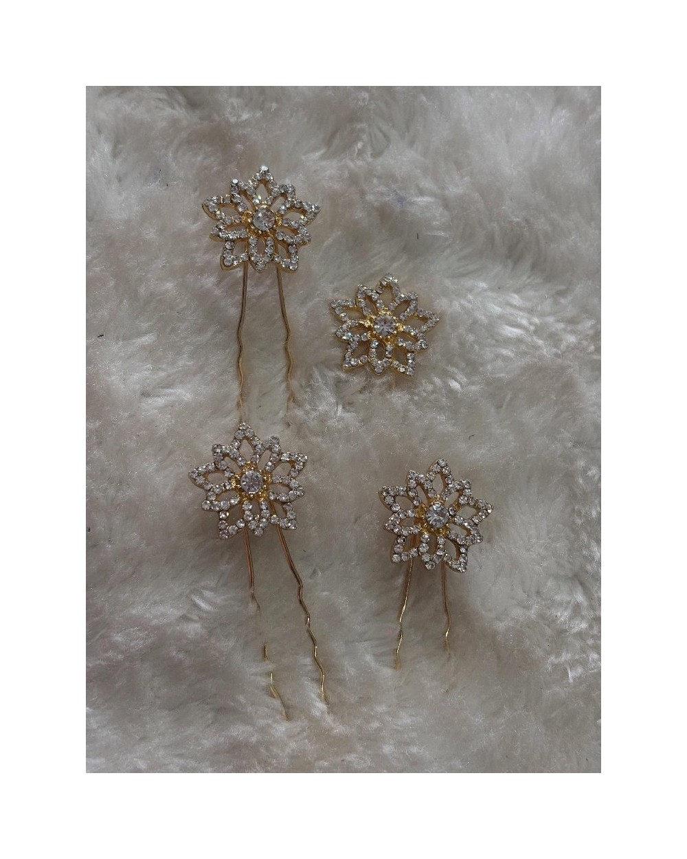 5118 Dorado Pack 4 horquillas estrelladas