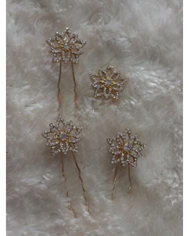 5118 Dorado Pack 4 horquillas estrelladas