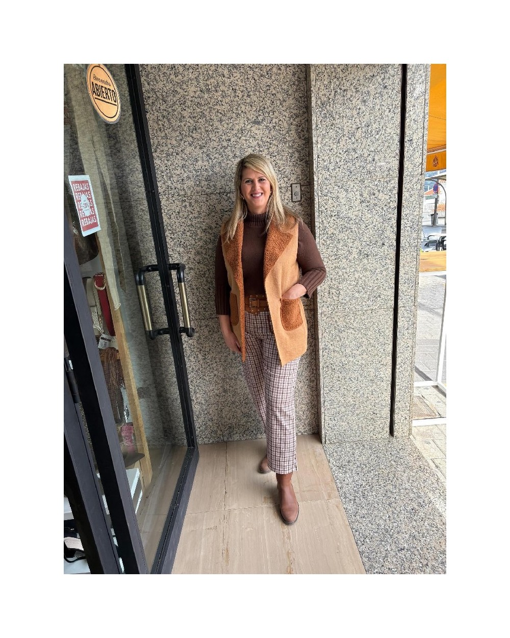 5128 Camel Chaleco Borrego