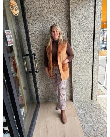 5128 Camel Chaleco Borrego