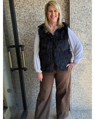 5131 Negro Chaleco Pelos Trasquilado