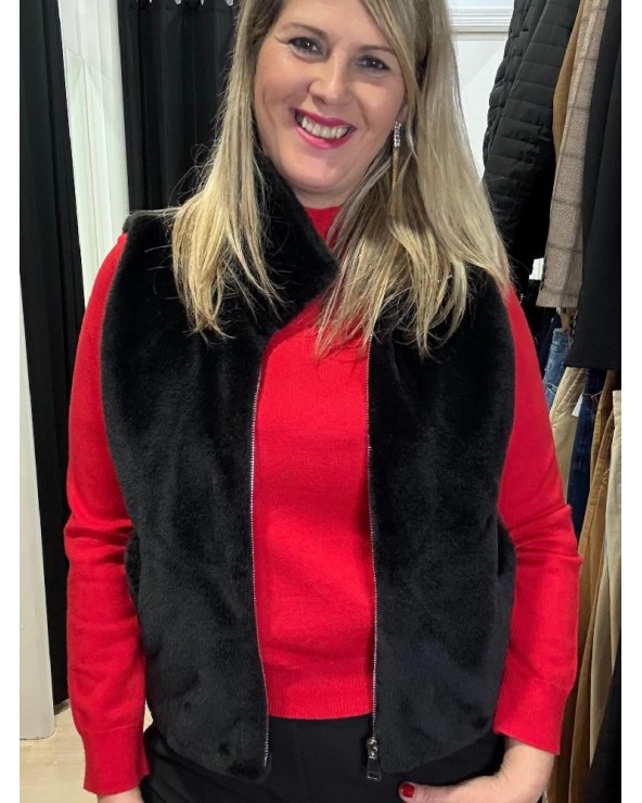 5133 Negro Chaleco Pelusa