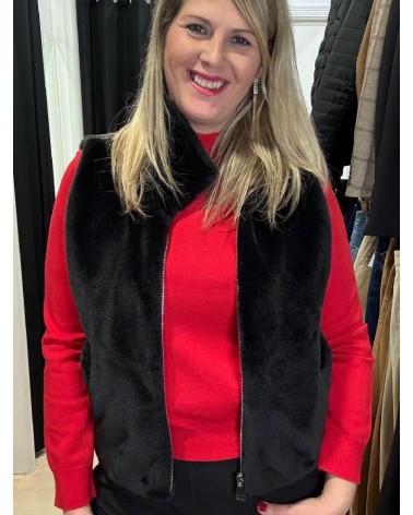 5133 Negro Chaleco Pelusa