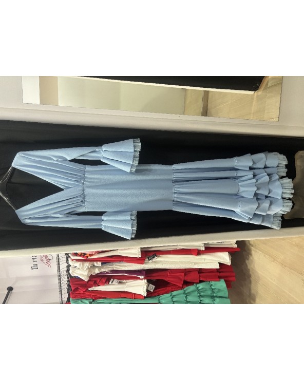 5157 Celeste Vestido Menta Flamenca