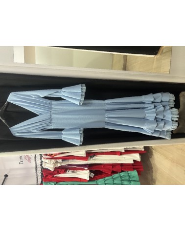 5157 Celeste Vestido Menta Flamenca