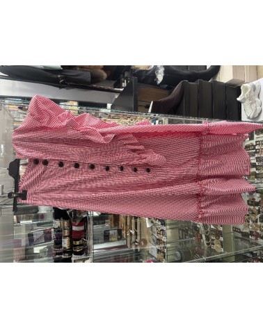 5158 Rojo Conjunto Vichy Botones flamenco