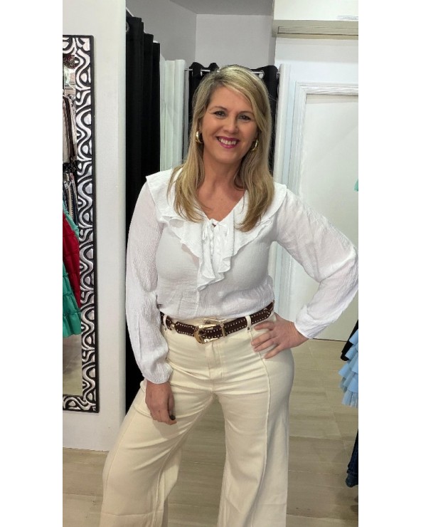 5167 Blanco Blusa Just