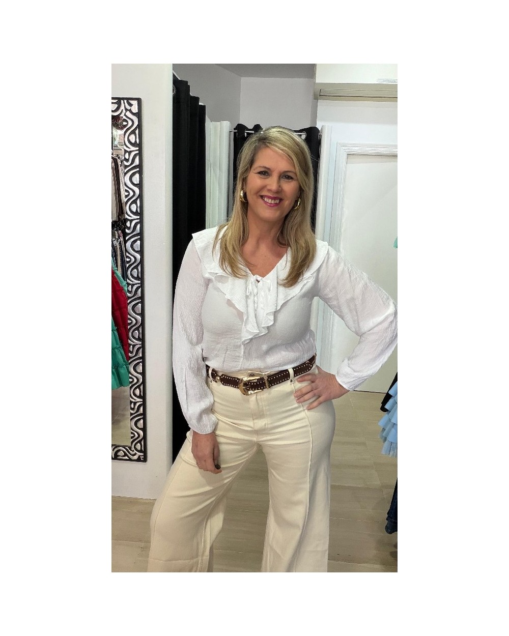 5167 Blanco Blusa Just