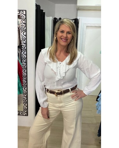 5167 Blanco Blusa Just