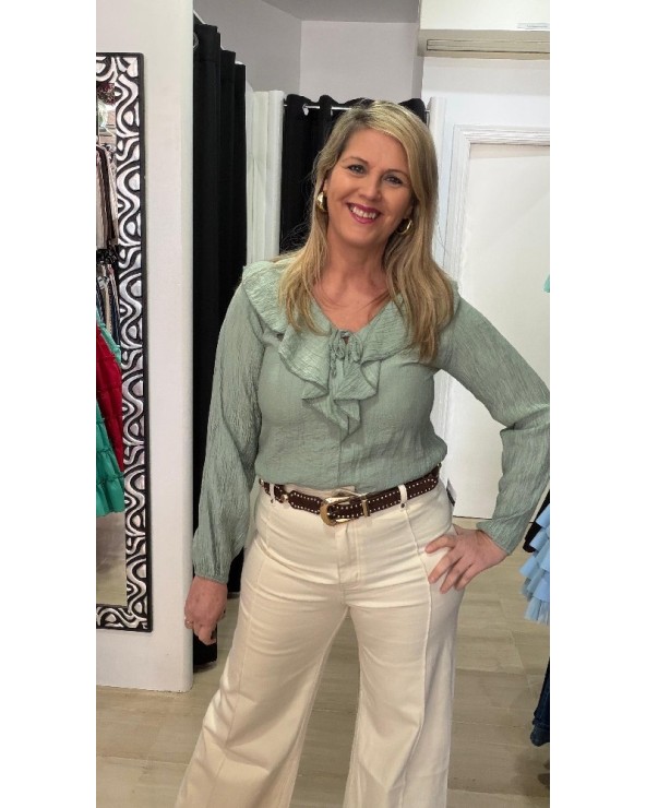 5168 Verde Blusa Just