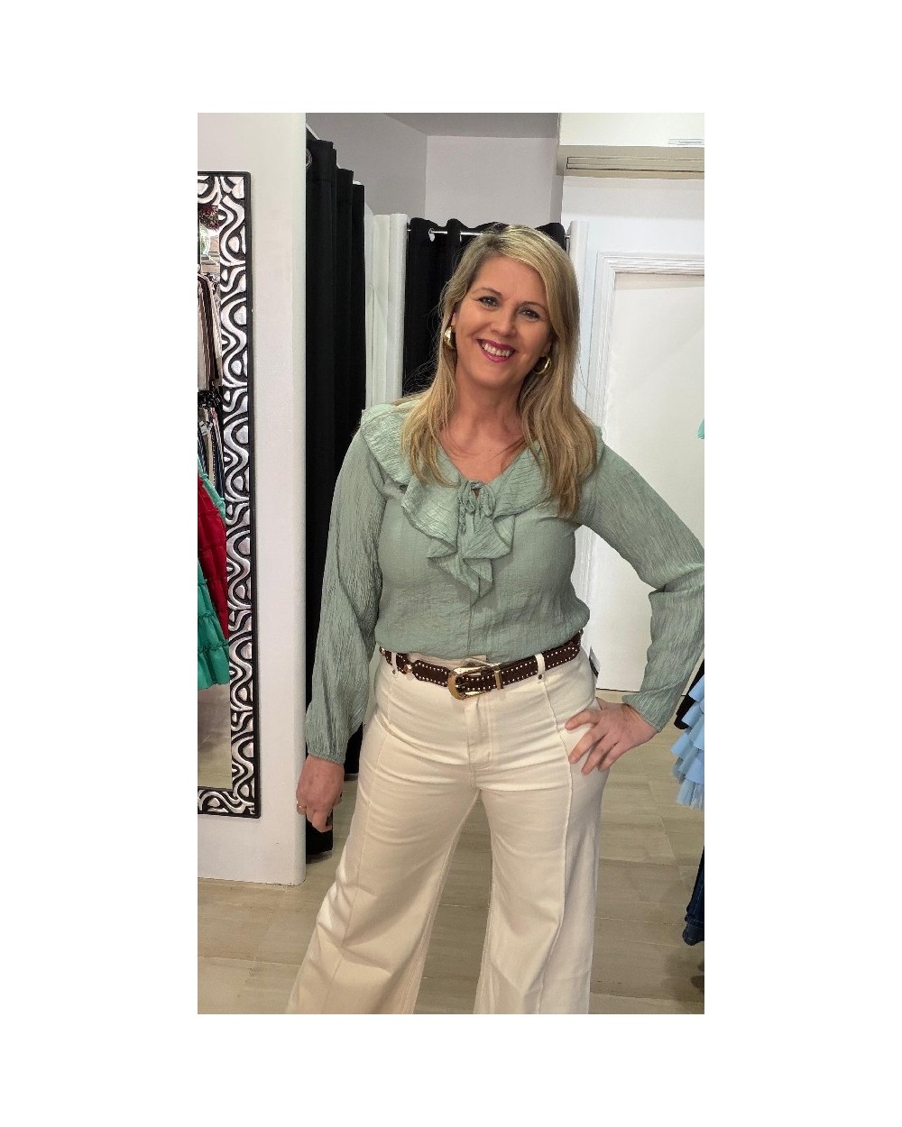 5168 Verde Blusa Just