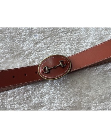 5197 Camel Cinturon Piel con filete HE0055