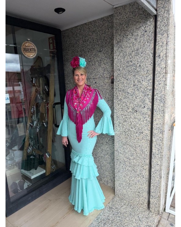 5207 V. Agua Vestido Cantarote Flamenco
