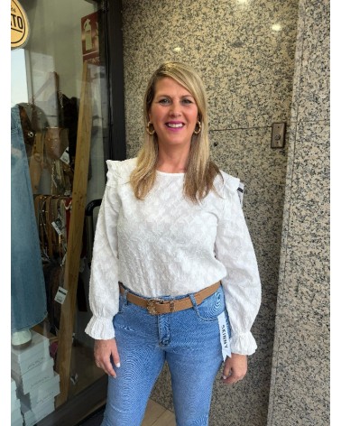 5222 Blanco Blusa Sense