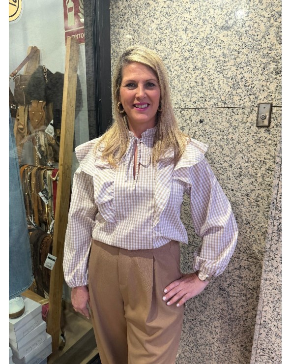 5224 Beige Blusa Kasya