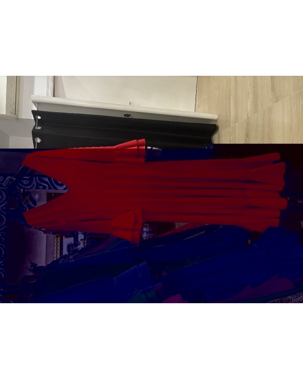 5237 Rojo Vestido Rosala Flamenca