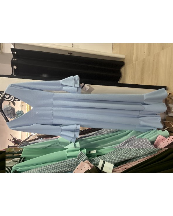 5239 Celeste Vestido Rosala Flamenca