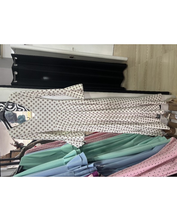 5244 Beige Vestido Teressa Flamenca