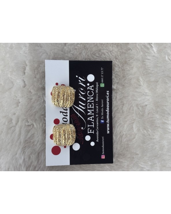 5273 Dorado Pendientes Cuadrito