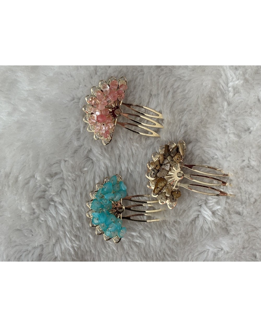 5282  Chocolate Peina abanico piedras