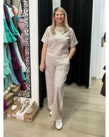 5297 Beige Conjunto Print