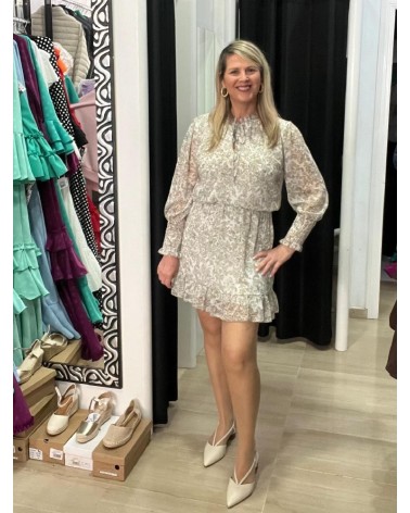 5308 Verde Vestido Floresillas