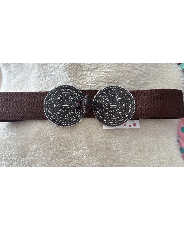 5313  Chocolate Cinturon elastico circulo redondo CJ6131
