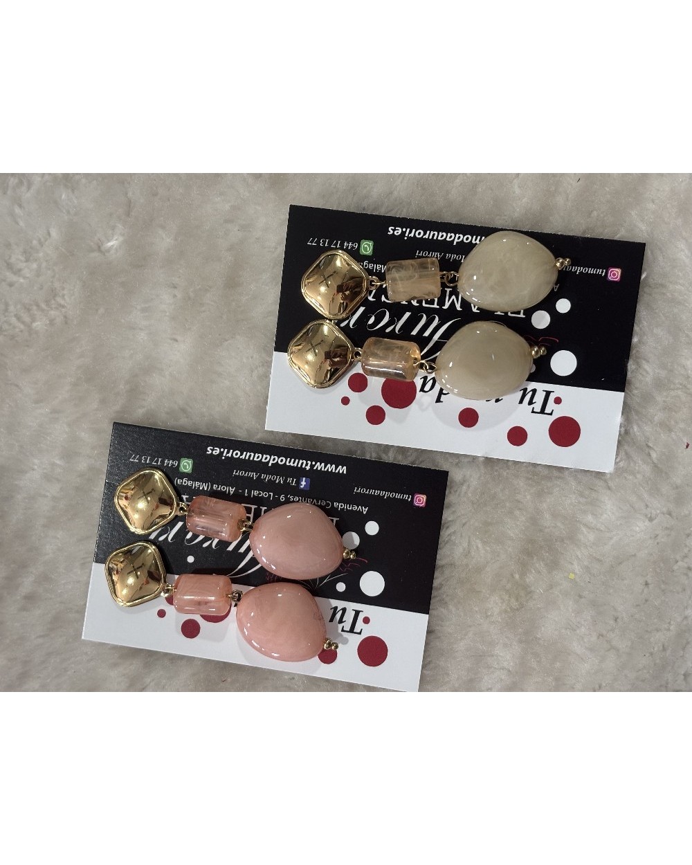 5324 Beige Pendientes Pericles