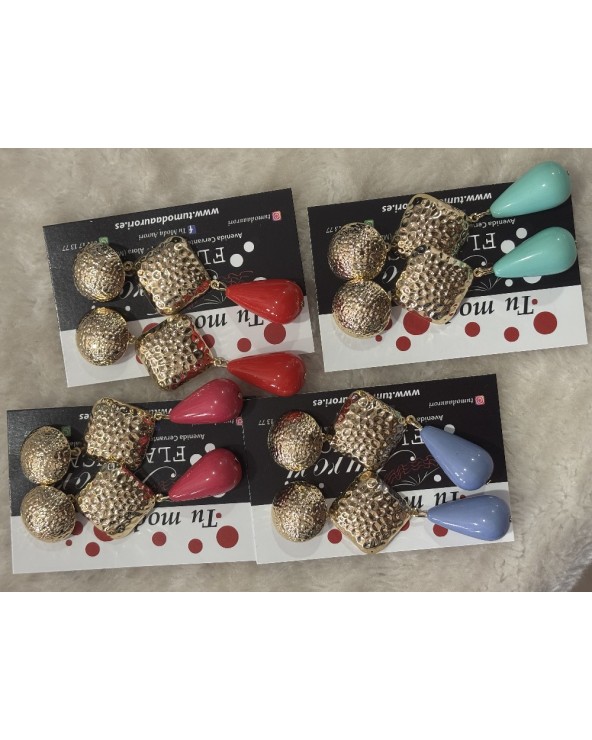 5329 Azul Pendientes Plomo