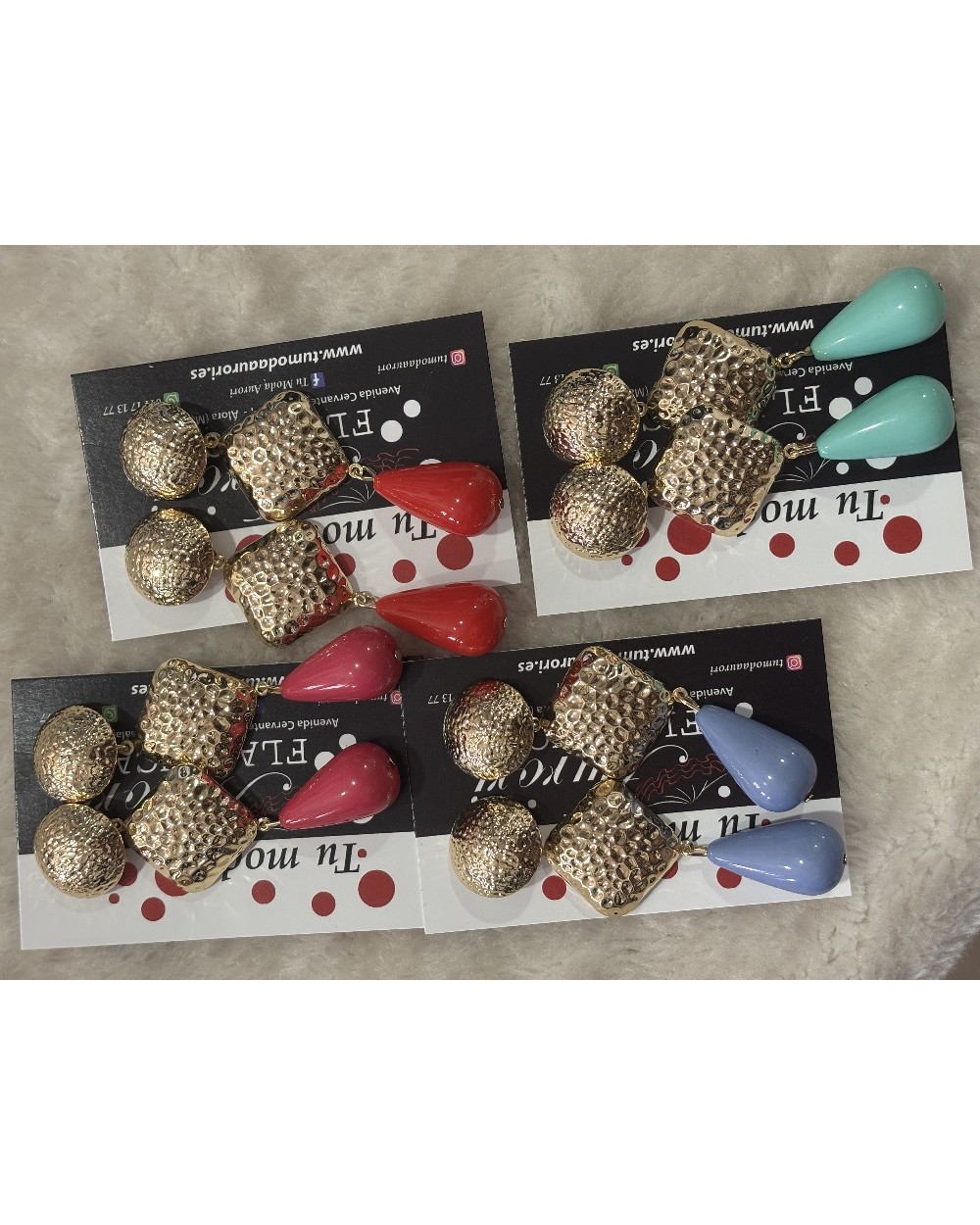 5329 Azul Pendientes Plomo