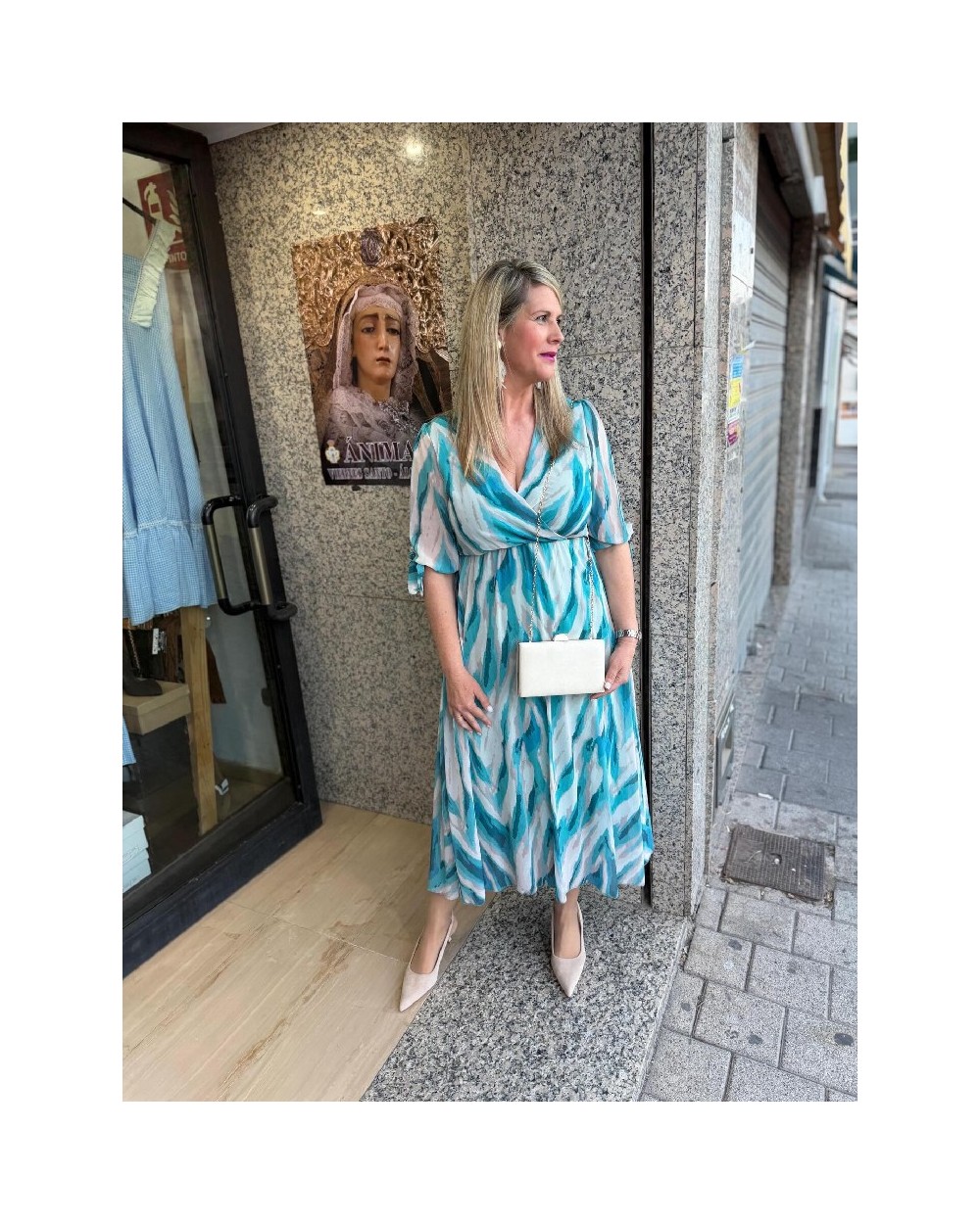 5332 Azul Vestido Pintir