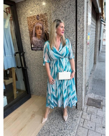 5332 Azul Vestido Pintir