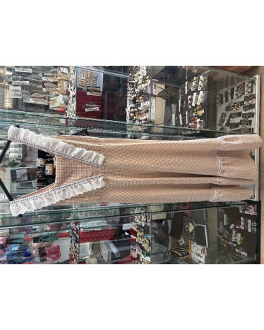 5346 Beige Vestido Coleto Flamenco