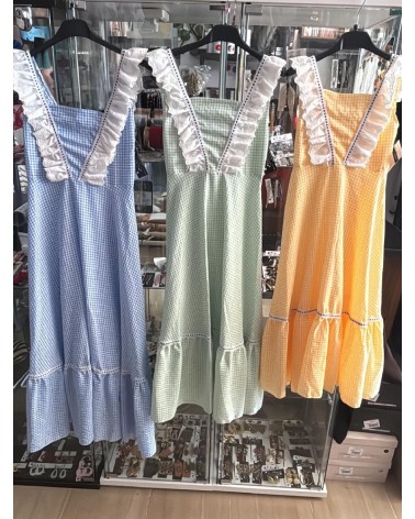 5352 Amarillo Vestido Coleto Kids Flamenco