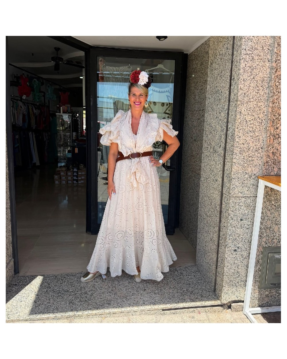 5353 Beige Vestido Bocao Flamenco 1926.2