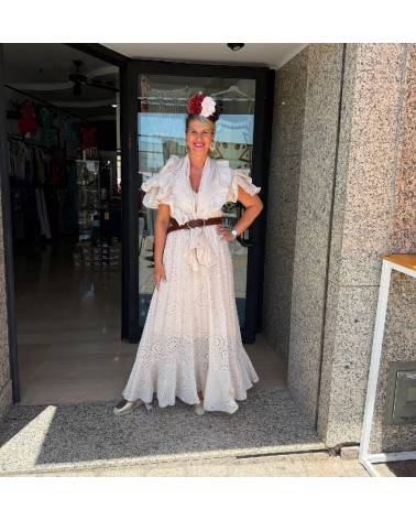 5353 Beige Vestido Bocao Flamenco 1926.2