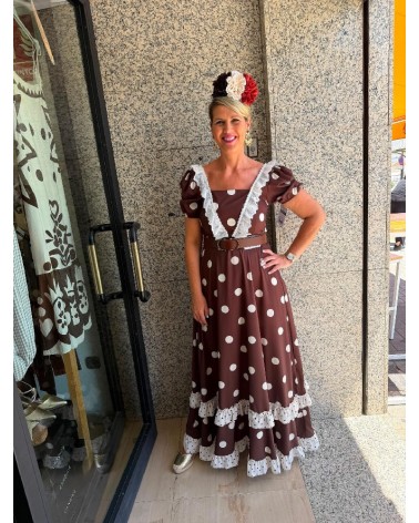 5355  Chocolate Vestido Santaolalla Flamenca