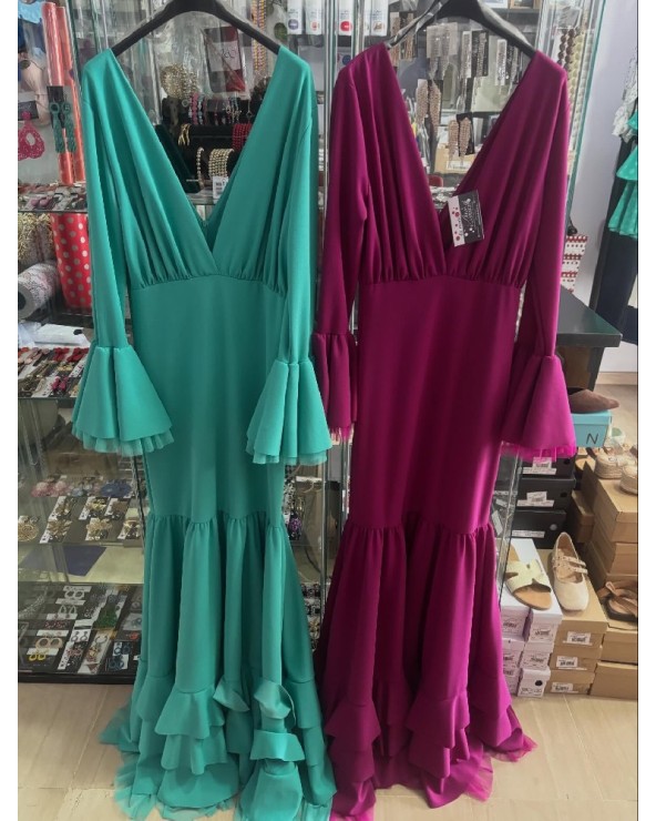 5374 Buganvilla Vestido Menta Flamenca