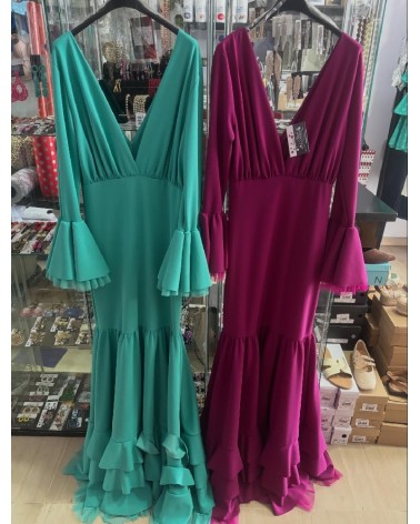 5374 Buganvilla Vestido Menta Flamenca