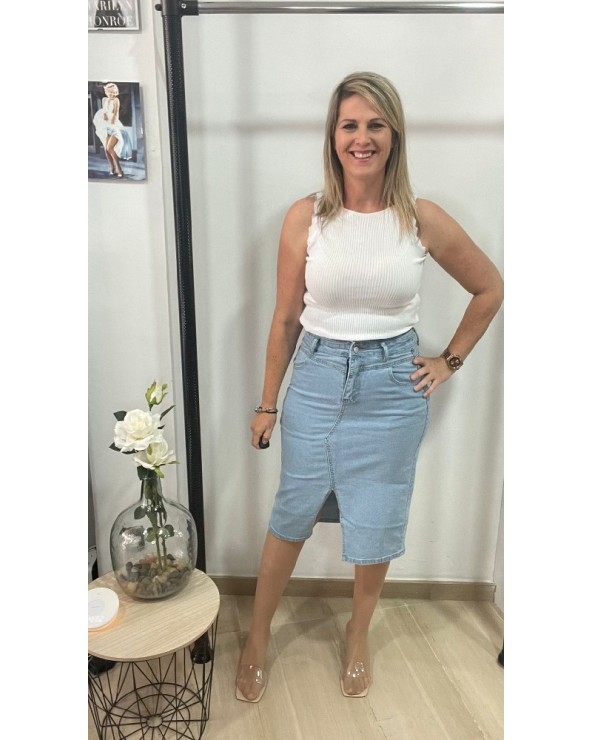 575 Azul Falda Jeans